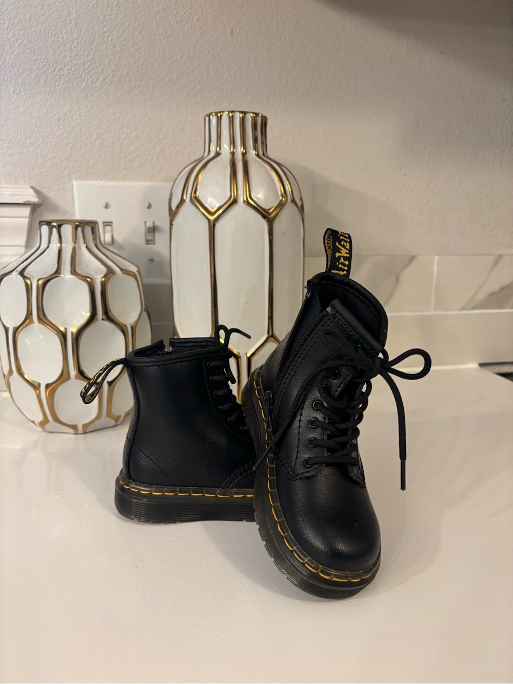 Toddler Dr. Martens Black Leather Boots